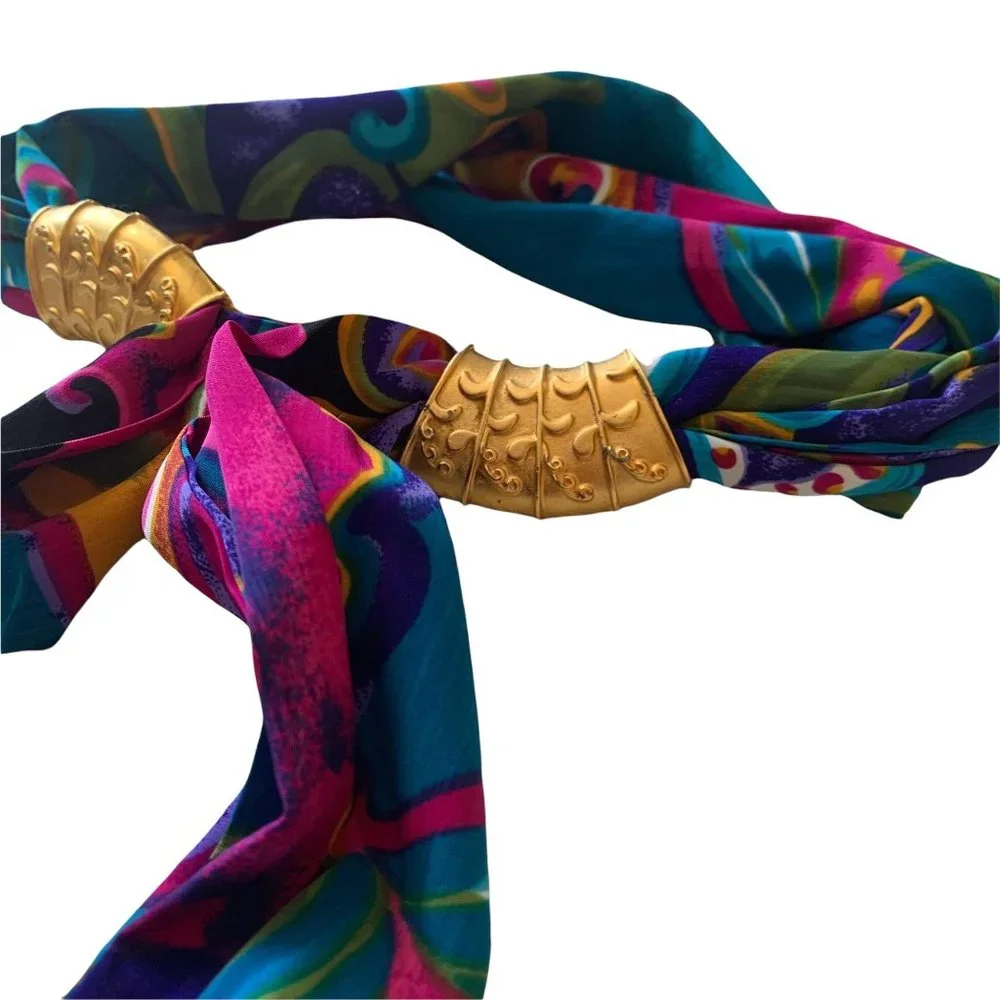 Vintage Chunky Hardware Neck Tie/Scarf